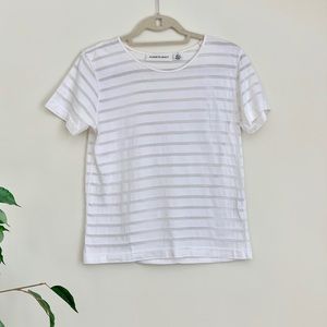 Anne Klein Classic Semi-Sheer Striped Tee
